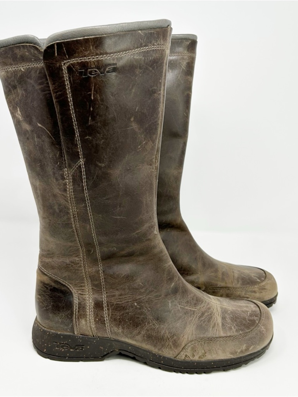 Teva Capistrano Womens Knee High Riding Boots Distressed Brown Size 7.5